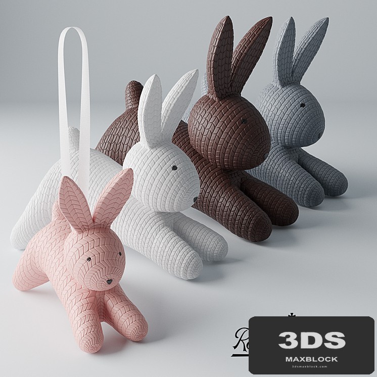 Decorative set of rabbits