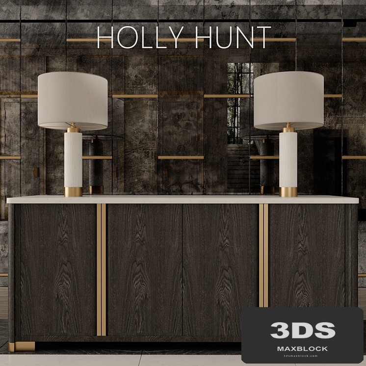 dresser Holly Hunt, lamp HEATHFIELD &amp; Co, mirror panels