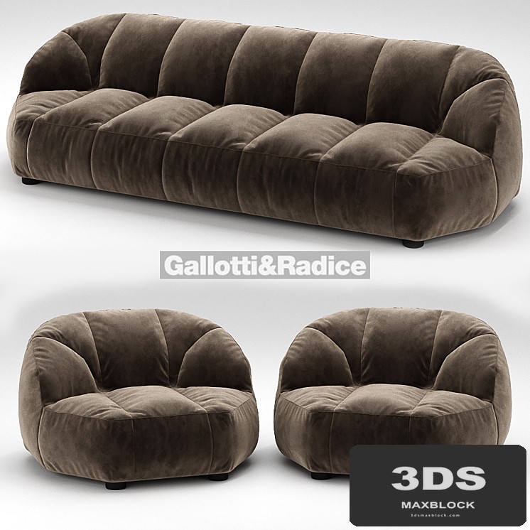 Cloud sofa and armchair Galotti &amp; Radice