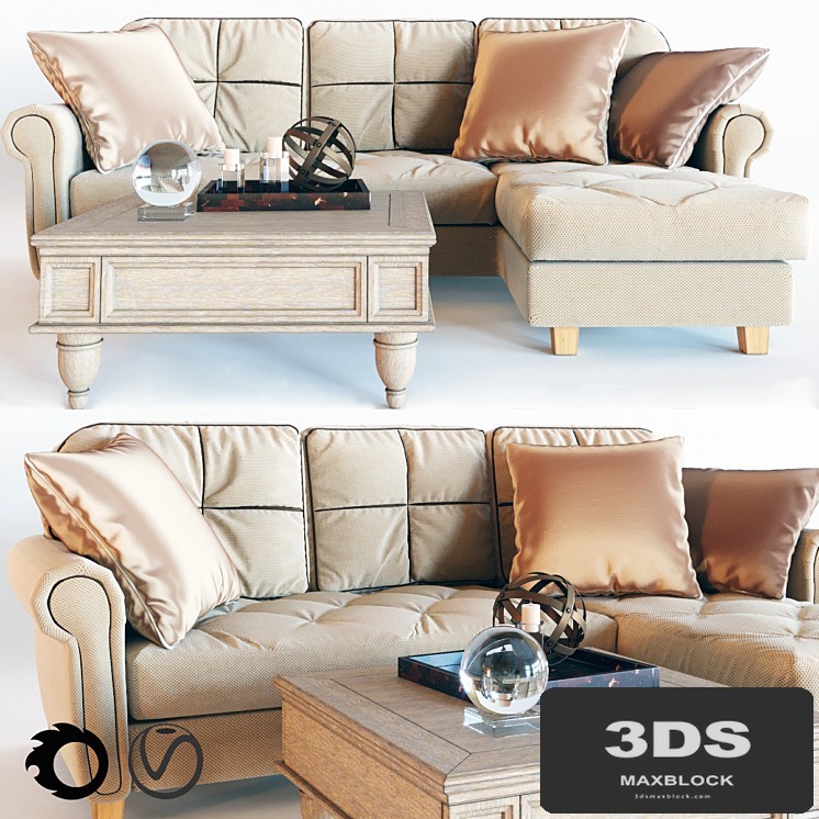 Corner sofa velvet EVENING