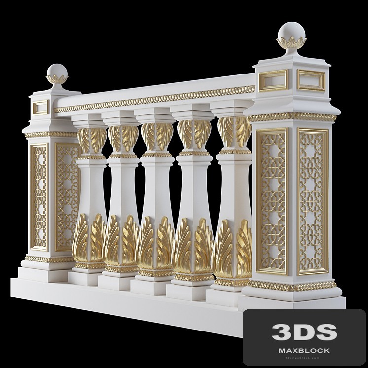 Baluster in oriental style