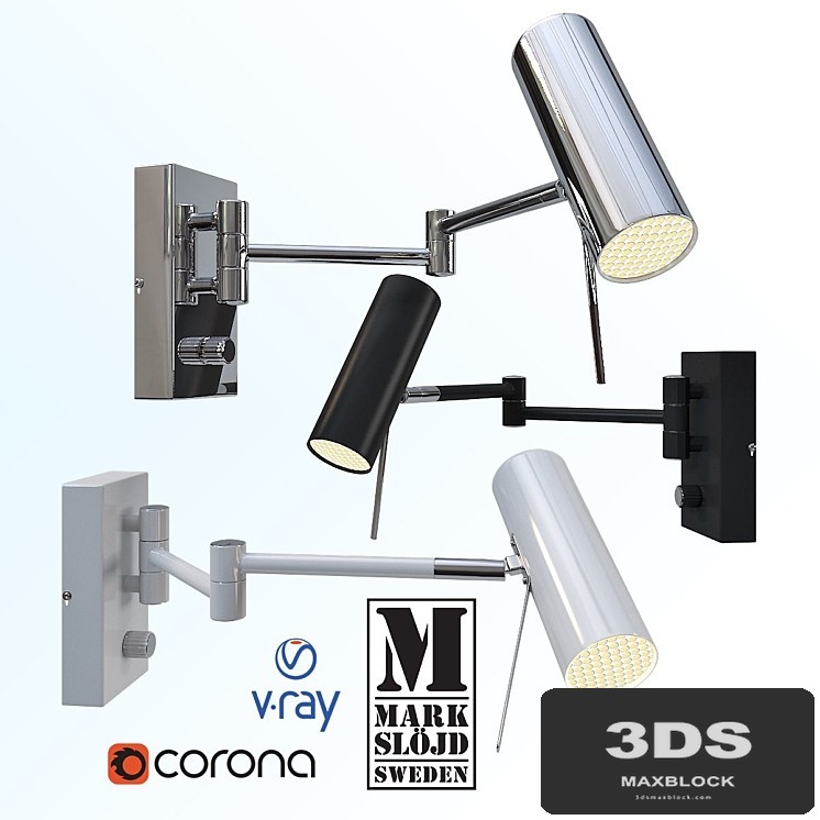 Wall lamp, model Roma, from the company Markslöjd, Sweden.