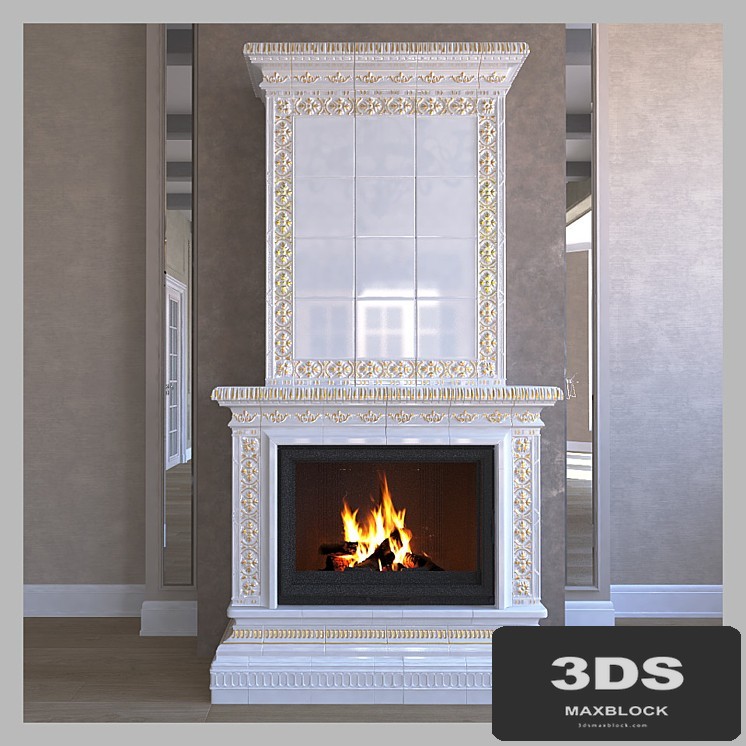 Fireplace tile