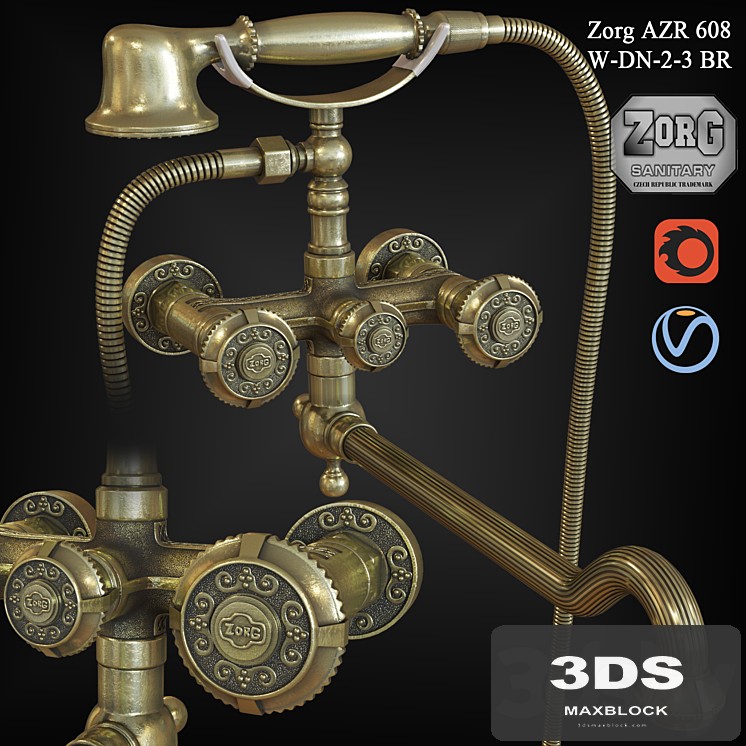 Faucet Zorg AZR 608 W-DN-2-3 BR