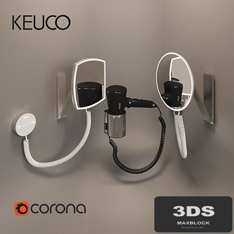 Hair dryer Cosmetic mirror Keuco
