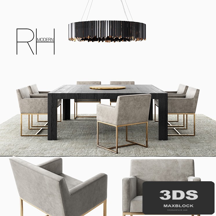 RH Emery Track Dinning Set