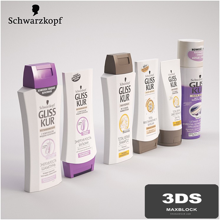 Set Gliss Kur shampoo, conditioner, nail