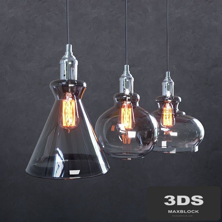 Pendant lamp Crystal Lux TRE SP3 L SMOKE