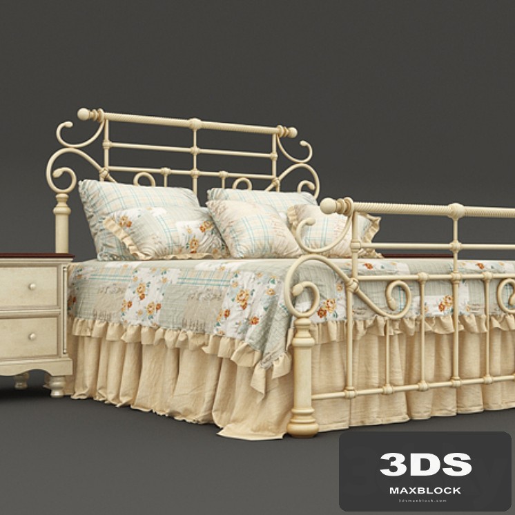 bed in the style of Provence