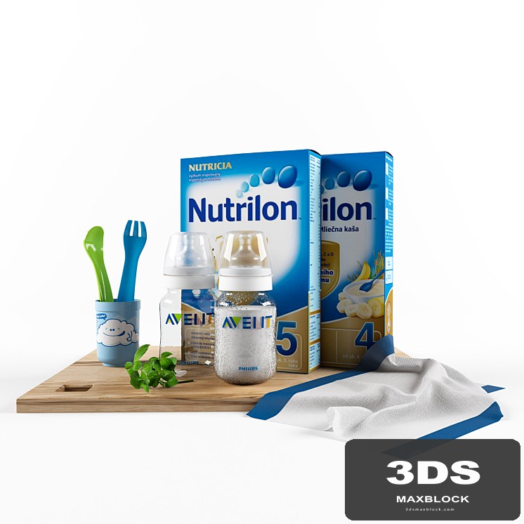 Set of baby food