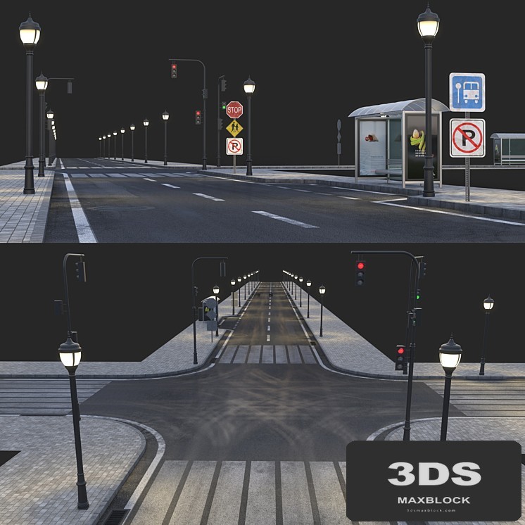 Road and busstop
