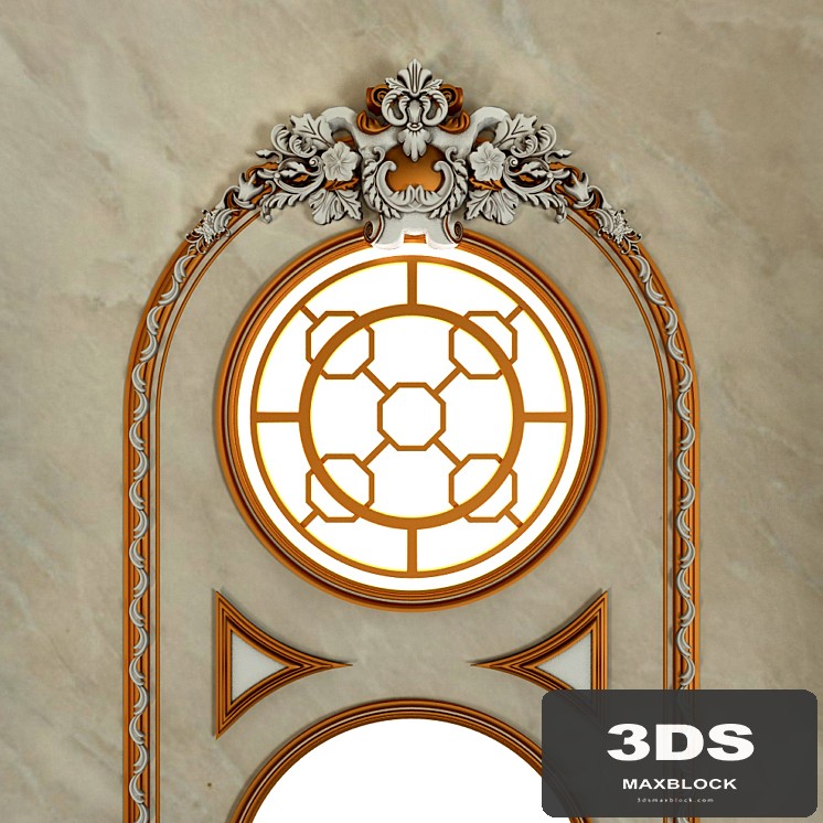 Frame window baroque arches +