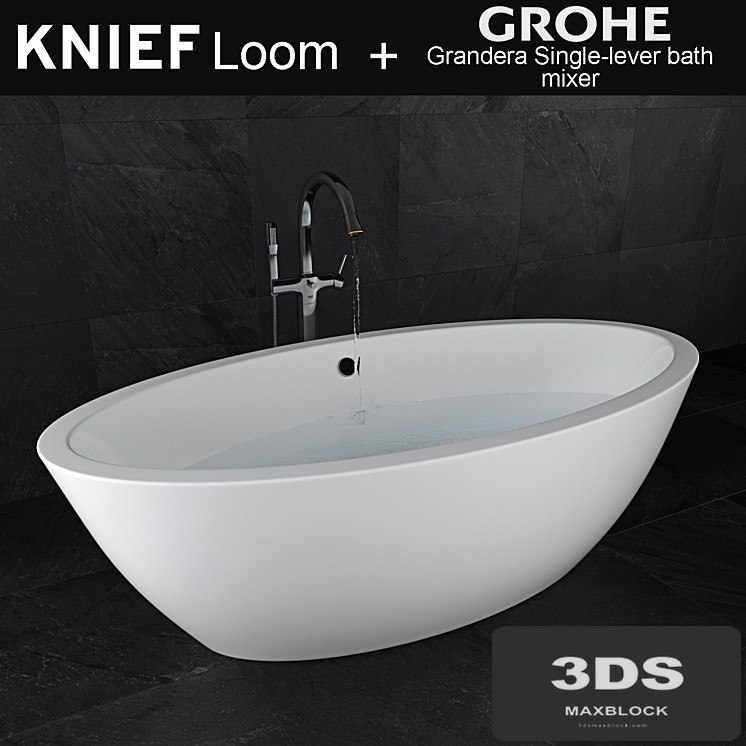 Bath Knief Loom + Grohe Grandera Single-lever bath mixer