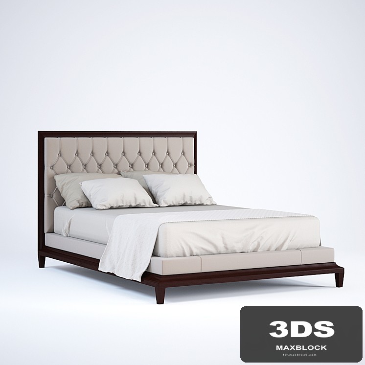 Moderne Platform Bed - Tufted - Baker Furniture