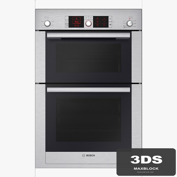 Built-in double multi-function oven HBM56B551B brushed steel Serie 6
