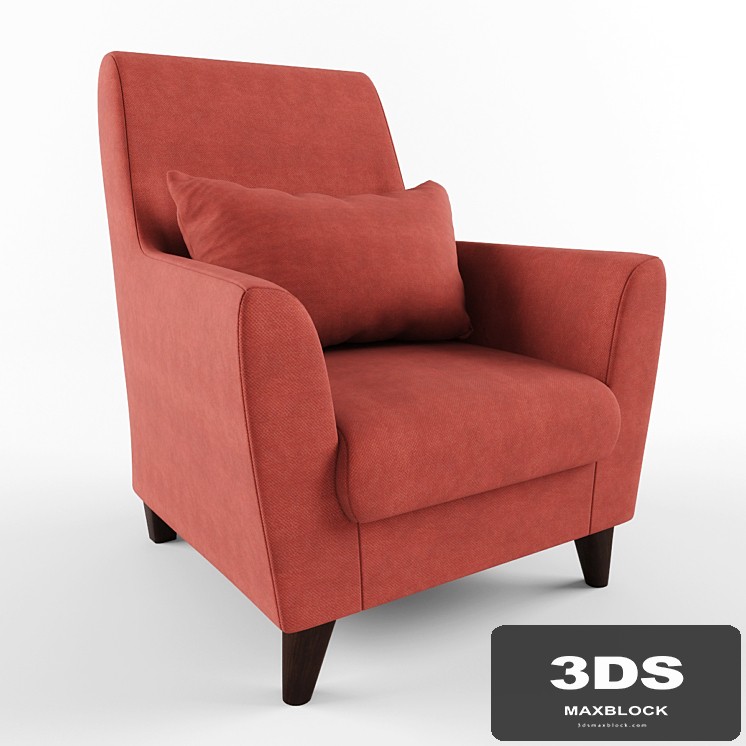 Coral chair with cushion