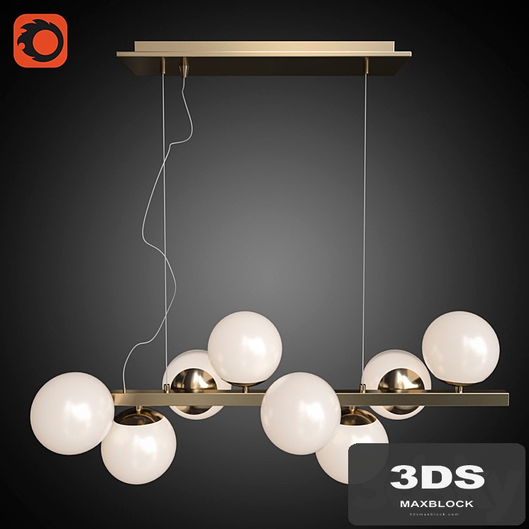 Chandelier Horizontal atom pendant