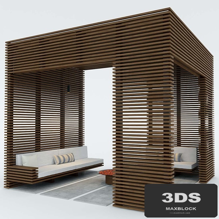 Exterior Wooden pergola