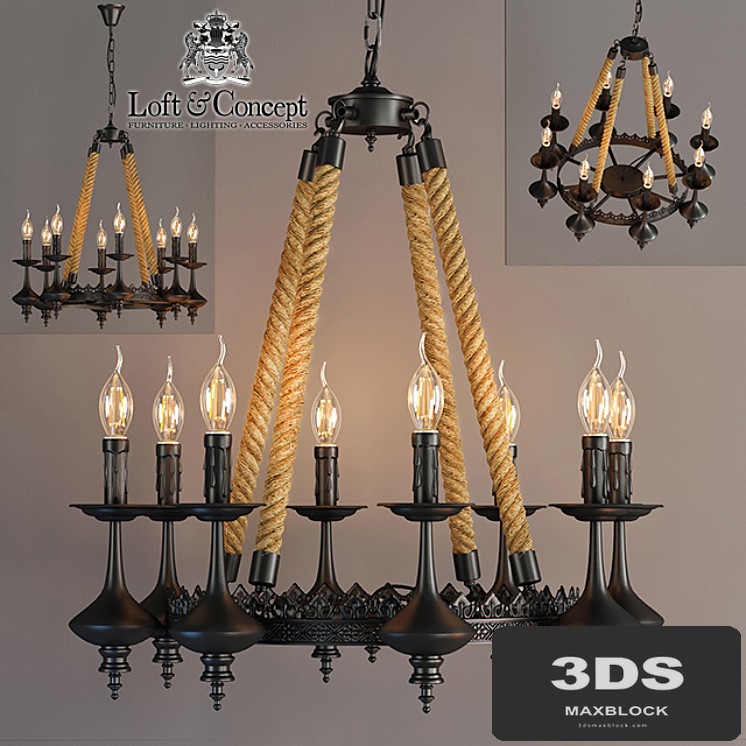Chandelier 8-Light Rustic Chandelier