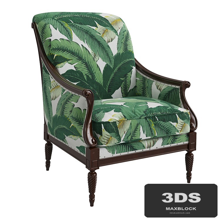 Harwood Accent Chair, Palm Leaf