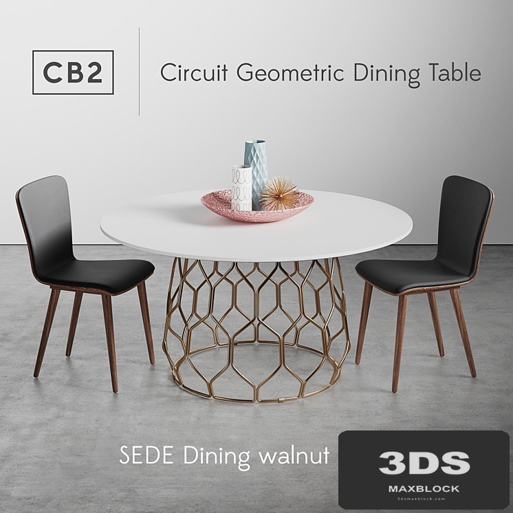 CB2 Circuit Geometric Dining Table