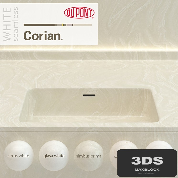Dupont Corian Kitchen Countertops White 2