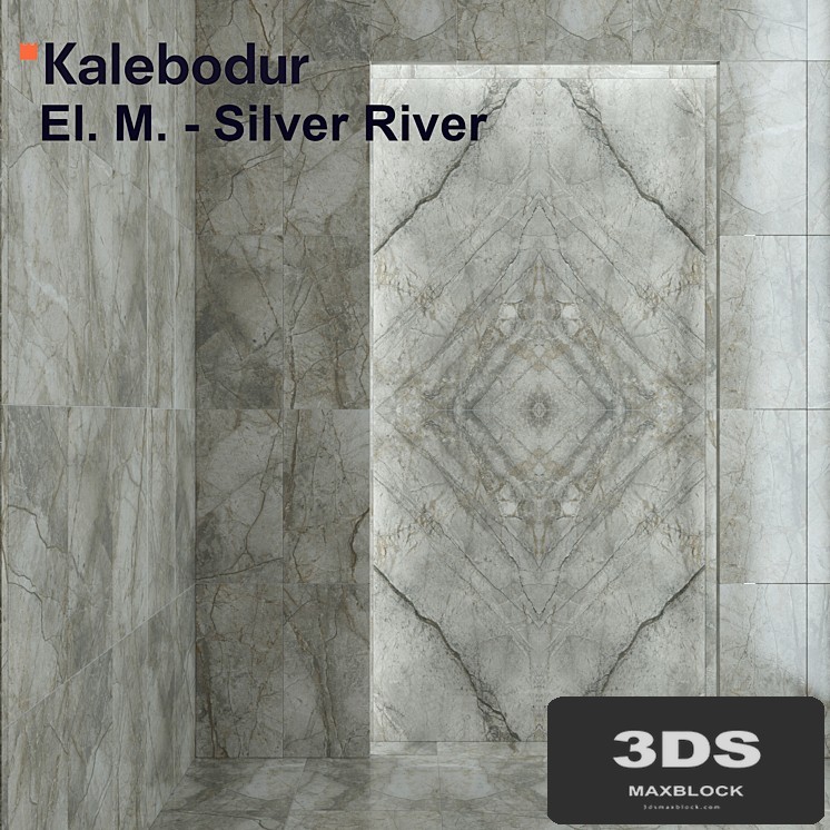 Tile Kale Elegant Marbles - Silver River