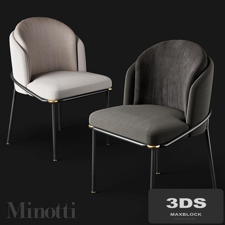Dining chairs Minotti Fil noir