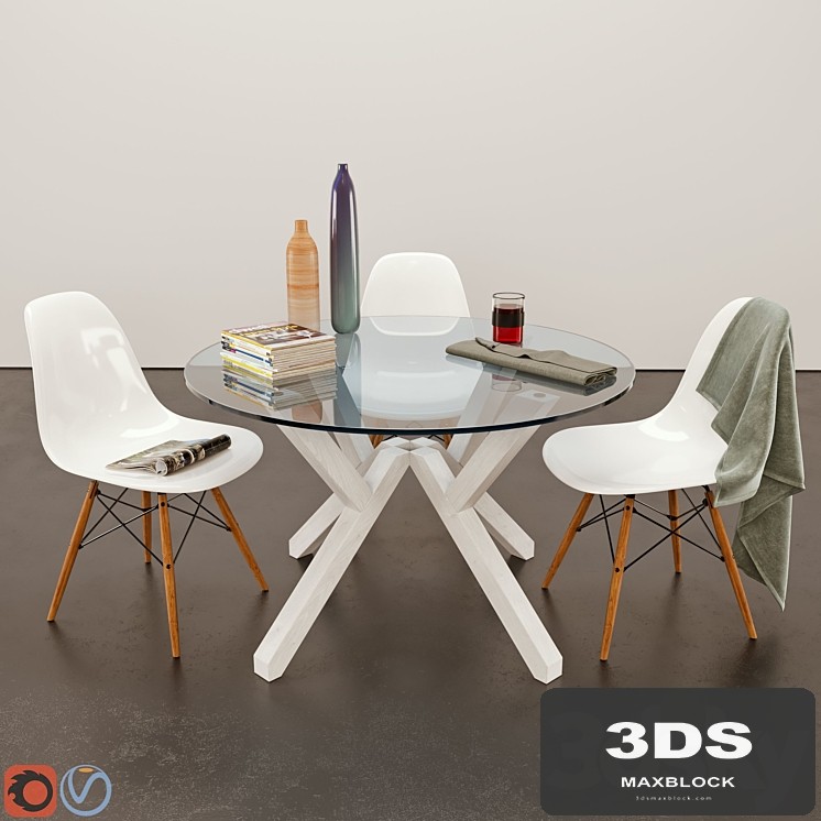 Dining Table - Mikado & Eames Chair