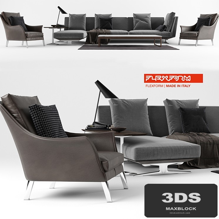 Flexform Set 02 Evergreen Sofa