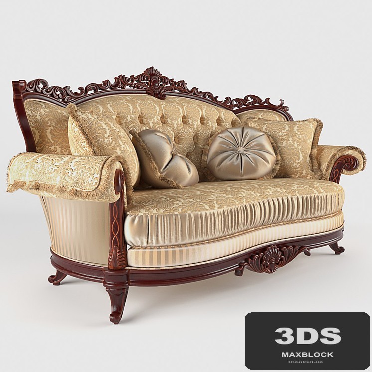 Double sofa Milord Gold