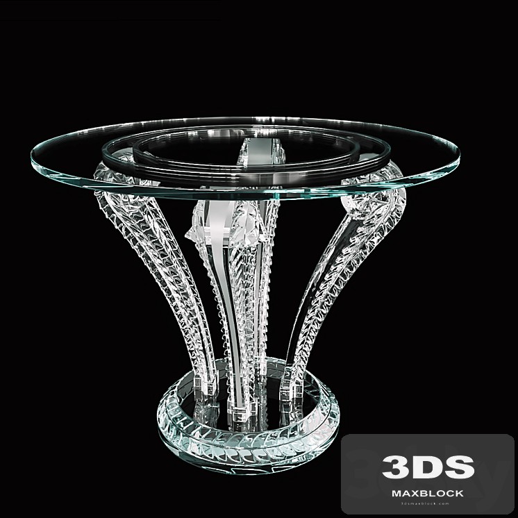 Lalique Marsan pedestal table