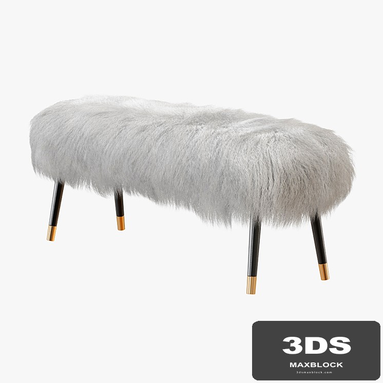 Bench Mongolian Lamb Fur