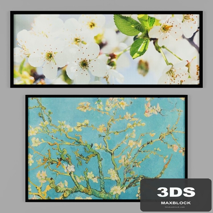 A set of paintings by Ikea BJÖRKSTA 7