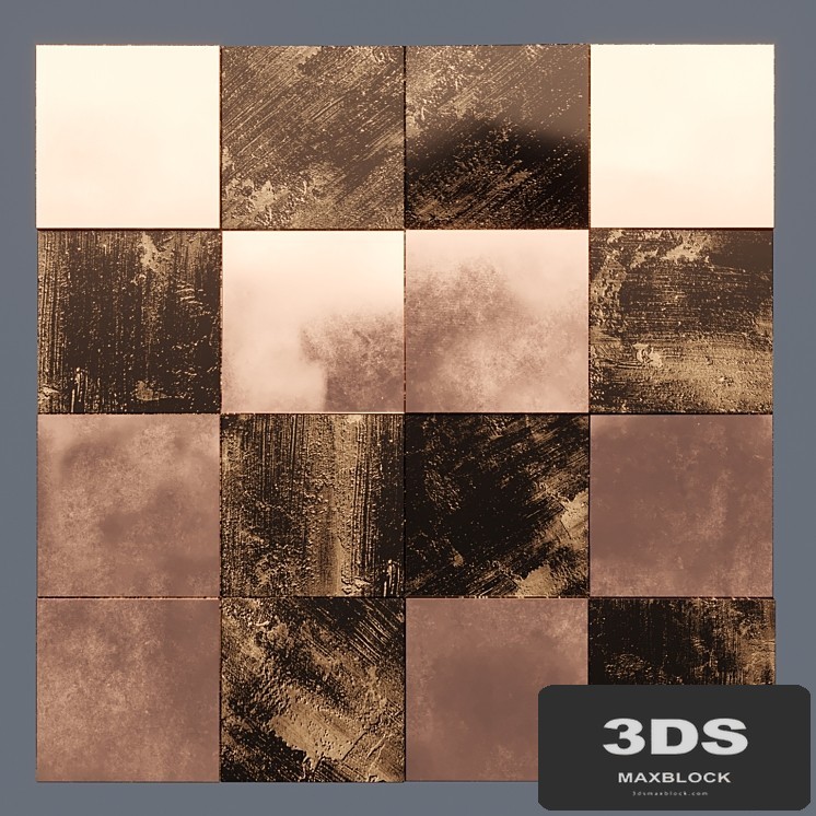 METAL BRONZE 3D CUBES