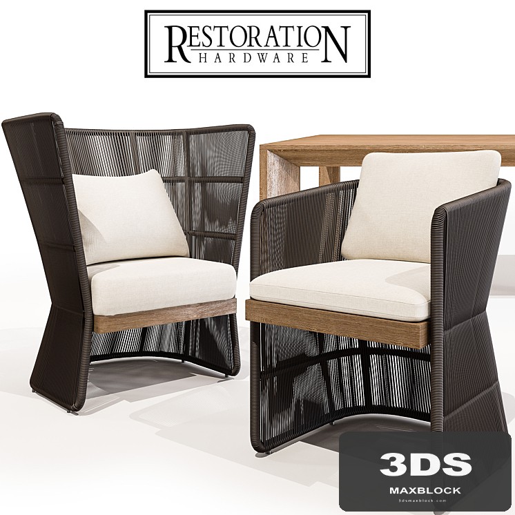 RH Havana Fun and Armchair with Arles Table