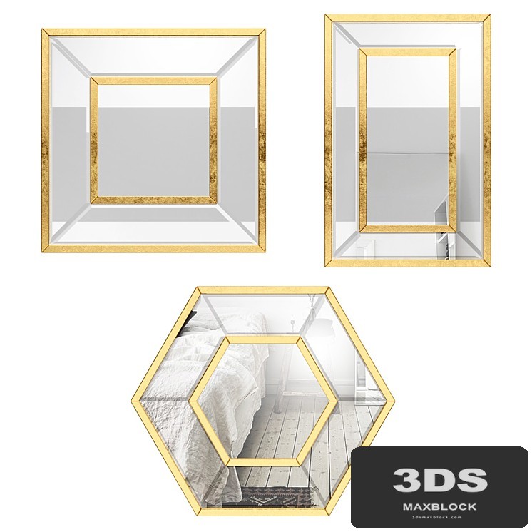 3 Piece Titania Mirror Set