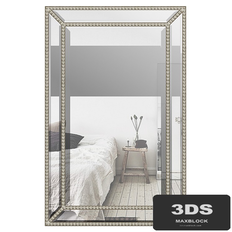 Beveled Beaded Accent Wall Mirror