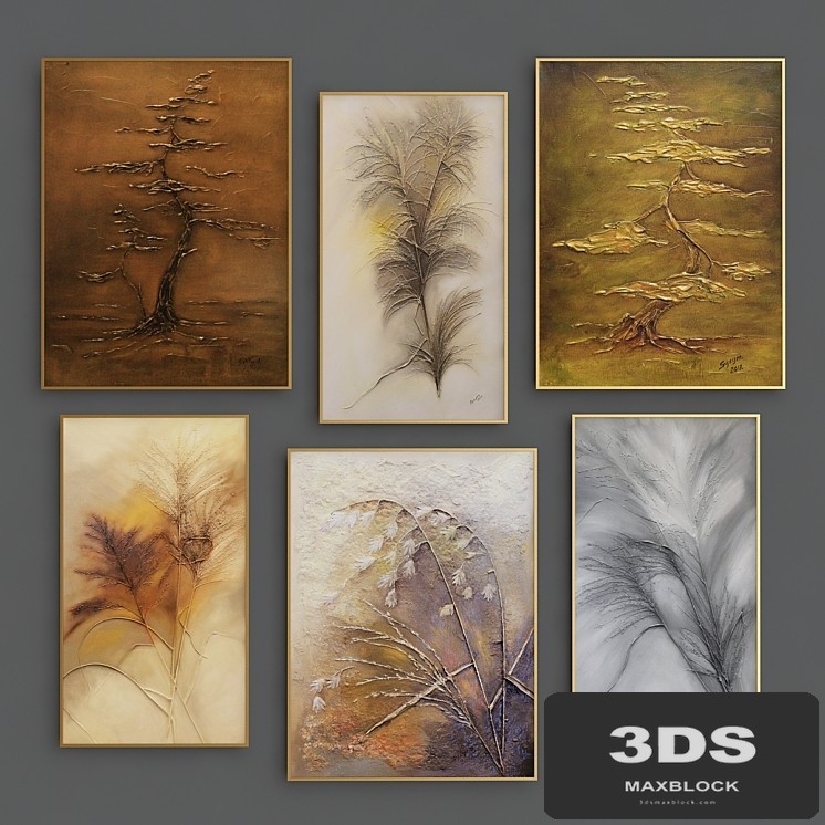 Bas relief autumn painting