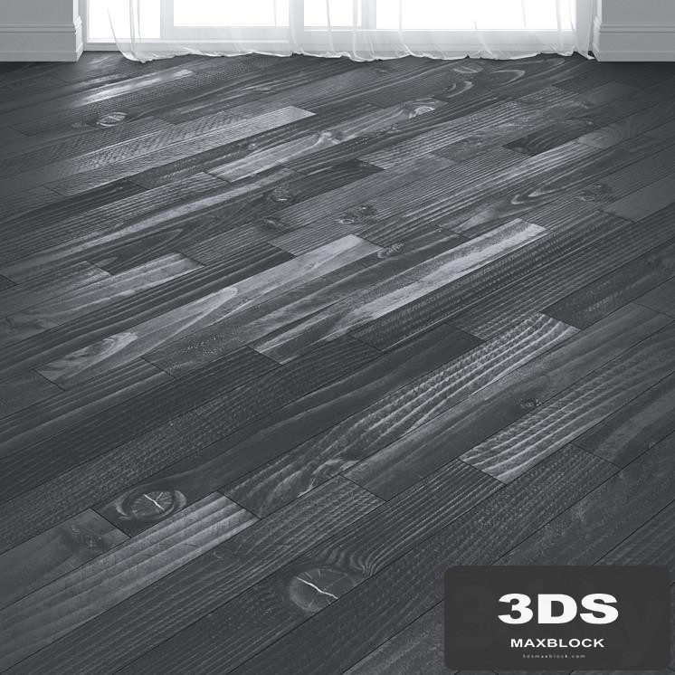 Parquet board from burned larch.