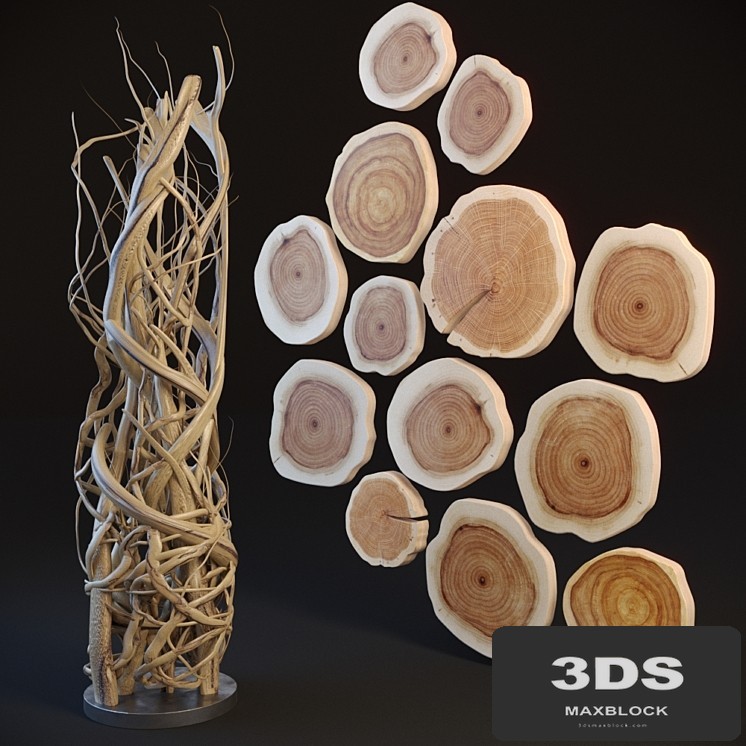 Decor made of wood and twigs