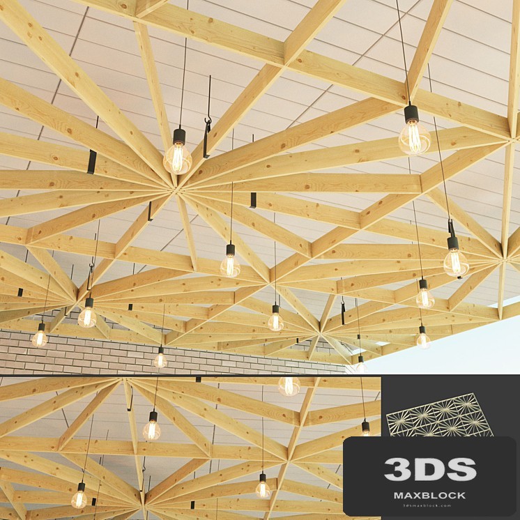 Wooden suspended ceiling 5