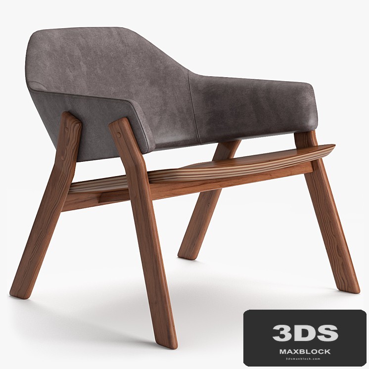 Blu Dot Clutch Leather Lounge Chair