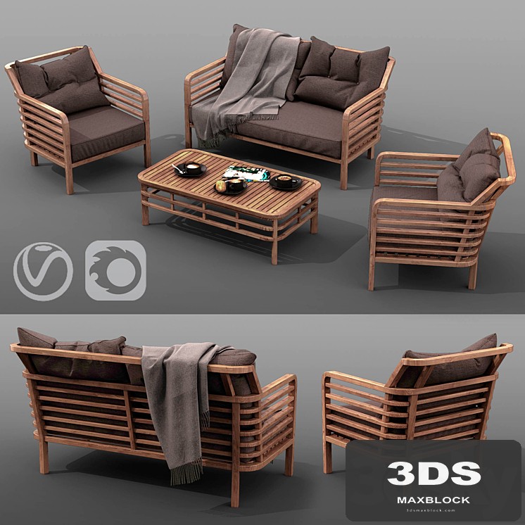 outdoor furniture set AZZURA Colorado Lounge Set