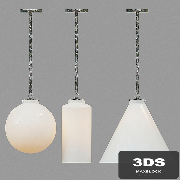 Visual Comfort Nickel Pendant set