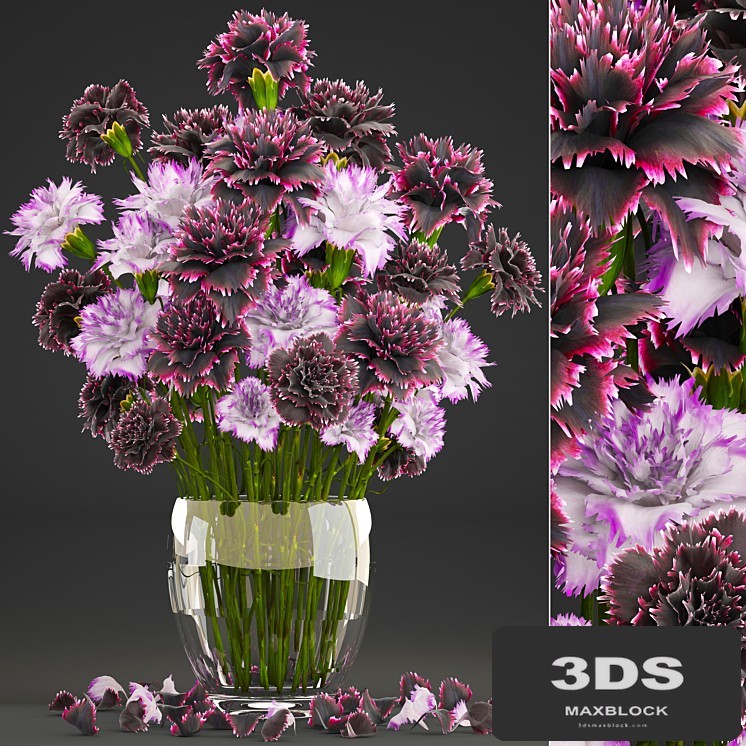 Bouquet of flowers 11. Carnation, vase, decor, spring flowers