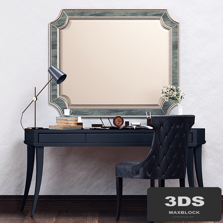 Desk, chair