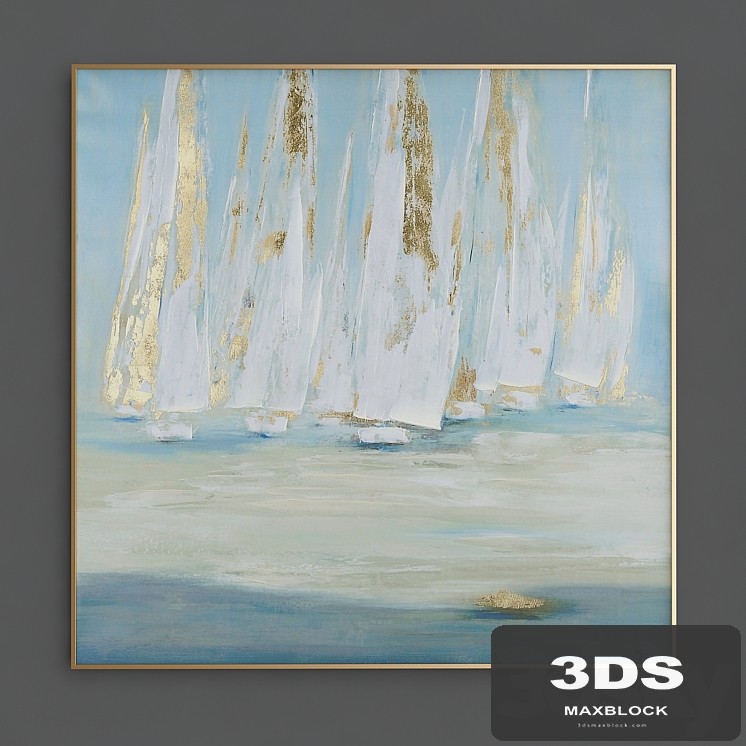 Blue And Gray Wall Art Canvas