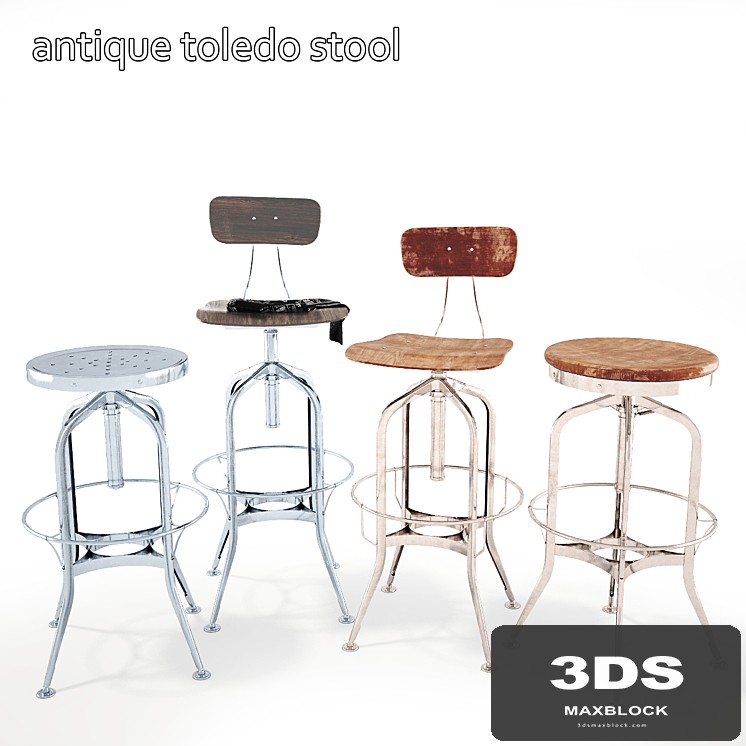 Bar Stool Antique Toledo Stool