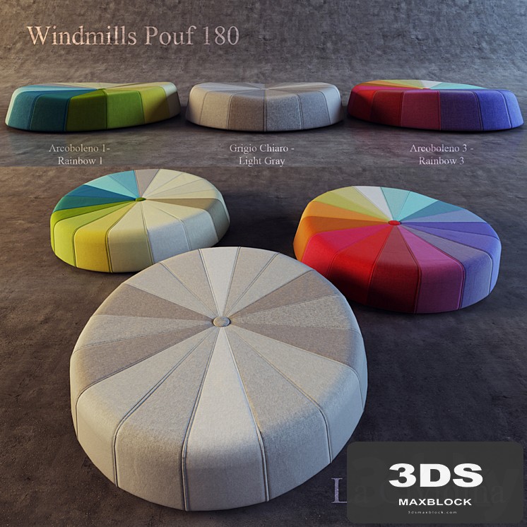 Windmills Pouf 180 cm